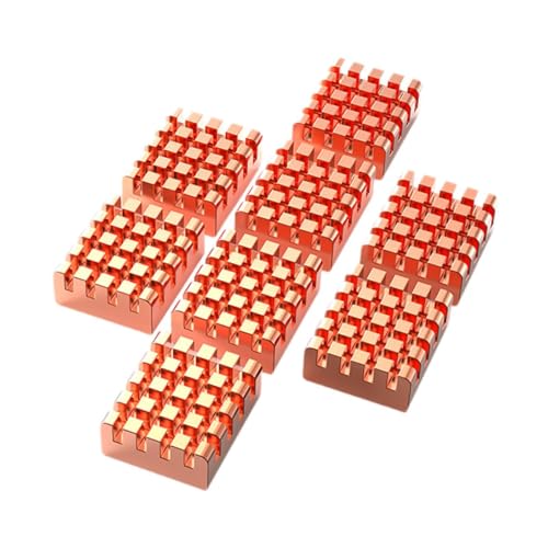 KiBcsLic 8Pcs Kupfer Kühlkörper Kit Kühlung Kühlkörper für Pi Laptop Kühlung Computer KiBcsLic 8Pcs Kupfer Kühlkörper Kit Kühlung Kühlkörper für Pi Laptop Kühlung Computer von KiBcsLic