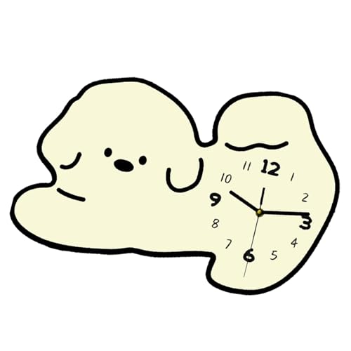KiBcsLic Acryl Welpenuhr für Den Innenbereich Im Kinderzimmer, Beige von KiBcsLic