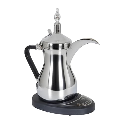 KiBcsLic Arabische Kaffeekanne Im Exotischen Stil Als Wasserkessel Teekocher Und Heißwasserbereiter Aus Edelstahl mit Abschaltautomatik für Zuhause Büro Und T, 800 Ml von KiBcsLic