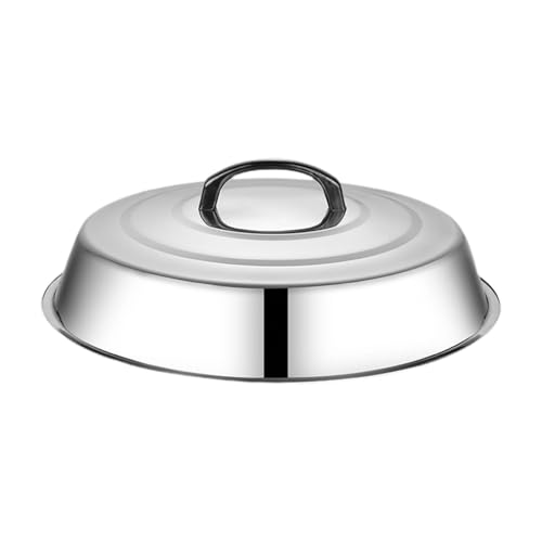 KiBcsLic Basting Covers Kochtopfdeckel Universal mit Griff Käseschmelzkuppel Burger Abdeckung, Zum Kochen von Grillplatten Küche BBQ, 40cm von KiBcsLic