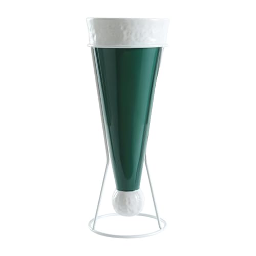 KiBcsLic Blumen Vase Blumentopf Dekovase Weihnachtsmütze Origineller Hingucker für Arbeitszimmer Wohnzimmer Weihnachtliche Stimmung Geschenkidee, GrÜn von KiBcsLic