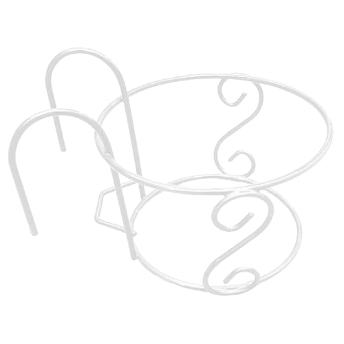 KiBcsLic Blumentopfhalter für Balkongeländer Pflanztopf Hängekorb Und Blumenhalter Aus Wetterfestem Eisen mit Haken Zum Aufhängen für Garten Zaun Und, Mehrfarbig, L von KiBcsLic