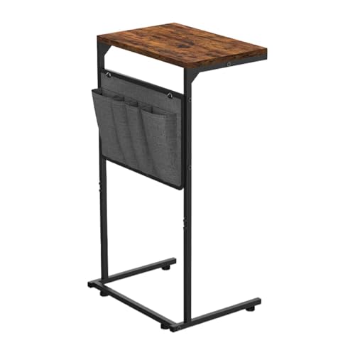 KiBcsLic C-förmiger Beistelltisch für kleine Räume, ideal zum Schieben unter Sofa von KiBcsLic