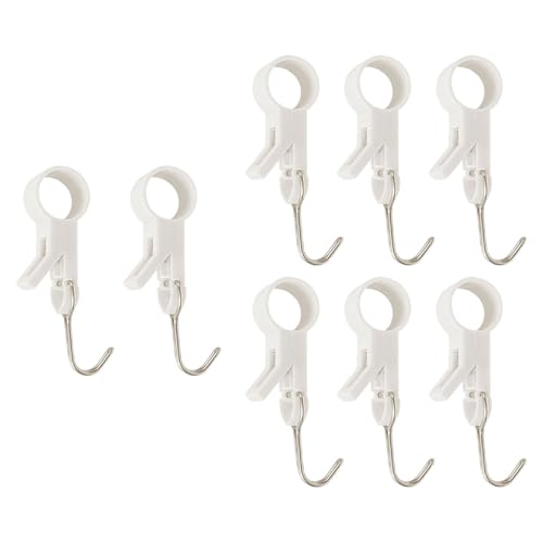KiBcsLic Closet Organizer Haken Mehrzweck Kleiderstange Haken Edelstahl Aufbewahrungshaken mit Stoßfestem Clip Und Rostfreiem Material für Haushalt Schuppen Ho, 8 Stück von KiBcsLic