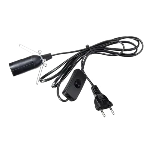KiBcsLic E14 Lampensockel PVC Lampenfassung mit 180cm DIY Ersatz für Salzlampenhalter Innenbeleuchtung für Schlafzimmer Esszimmer Café, Schwarz KiBcsLic E14 Lampensockel PVC Lampenfassung mit 180cm DIY Ersatz für Salzlampenhalter Innenbeleuchtung für Schlafzimmer Esszimmer Café, Schwarz von KiBcsLic