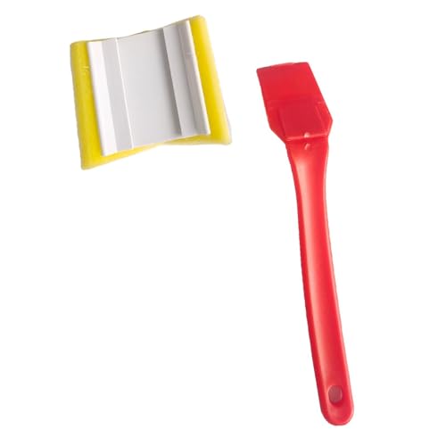KiBcsLic Eckenpinsel Als Abgewinkelter Pinsel Wandpinsel Kantenstreicher Und Farbpinsel mit Schwammpolster für Saubere Linien für Wandanstriche Und Heimwerkerp, Rot von KiBcsLic