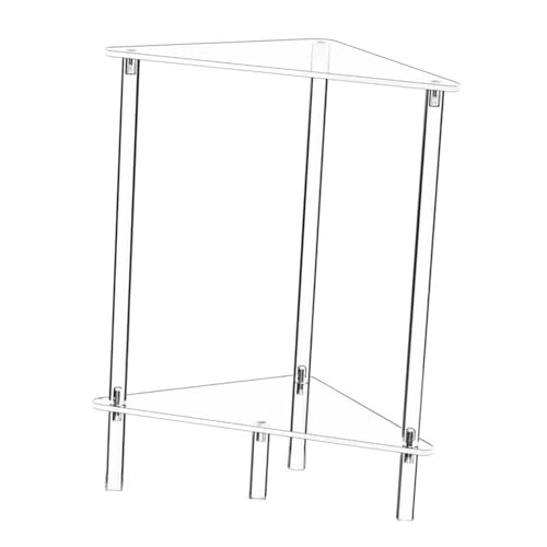 KiBcsLic Eckregal Aus Acryl, Eckaufbewahrung, Präsentationsständer, Beistelltisch, Organisation, Transparent von KiBcsLic