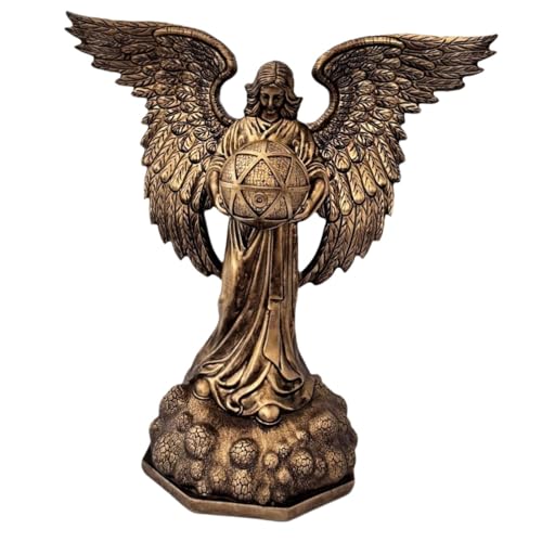 KiBcsLic Engel Statue Aus Edlem Resin mit Feiner Struktur Skulptur Figurine Wohnaccessoire Ornament Tischdekoration für Wohnzimmer Büro Schlafzimmer Geschenk Z, L von KiBcsLic