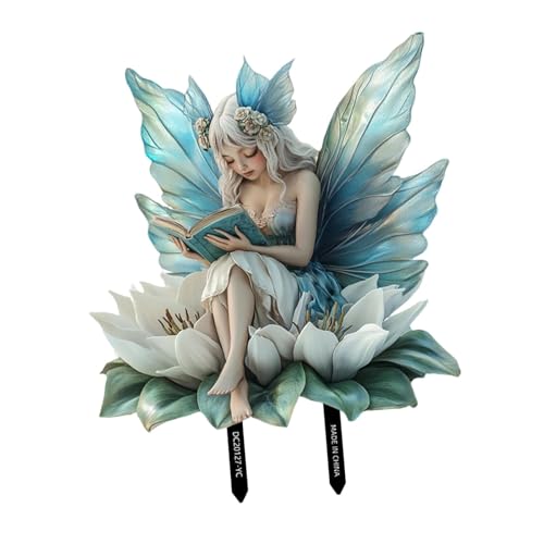KiBcsLic Fee Gartenstecker Als Außenschmuck Und Gartenfigur Eine Terrassendeko Und Als Wetterfeste Elfenfigur für Höfe Und Blumenbeete, Mehrfarbig, 25.5 X 25.8 M KiBcsLic Fee Gartenstecker Als Außenschmuck Und Gartenfigur Eine Terrassendeko Und Als Wetterfeste Elfenfigur für Höfe Und Blumenbeete, Mehrfarbig, 25.5 X 25.8 M von KiBcsLic