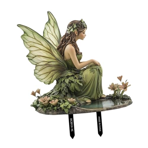 KiBcsLic Fee Gartenstecker Als Außenschmuck Und Gartenfigur Eine Terrassendeko Und Als Wetterfeste Elfenfigur für Höfe Und Blumenbeete, Mehrfarbig, 25.8 X 24.7 cm KiBcsLic Fee Gartenstecker Als Außenschmuck Und Gartenfigur Eine Terrassendeko Und Als Wetterfeste Elfenfigur für Höfe Und Blumenbeete, Mehrfarbig, 25.8 X 24.7 cm von KiBcsLic