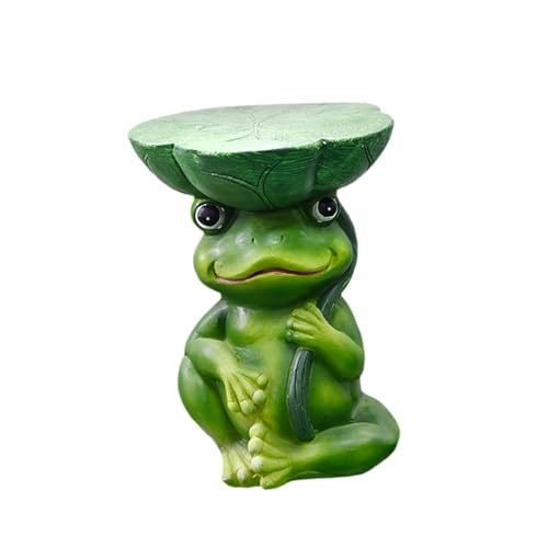 KiBcsLic Frosch Statue Garten Hocker Ornament Terrasse Hof Kunst Tier Sitz Geschenk für Familie von KiBcsLic