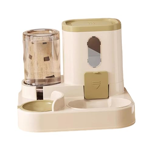 KiBcsLic Futterautomat Und Futternapf EIN Futterspender Und Wasserspender Als Futterstation mit Großer Kapazität für Trockenfutter Zur Bequemen Versorgung Ihre, Khaki KiBcsLic Futterautomat Und Futternapf EIN Futterspender Und Wasserspender Als Futterstation mit Großer Kapazität für Trockenfutter Zur Bequemen Versorgung Ihre, Khaki von KiBcsLic