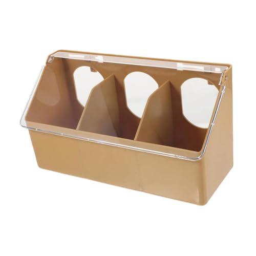 KiBcsLic Futterspender Futterkasten Tränke Futtertrog Futterautomat Ermöglicht Fressen von DREI Vögeln Ohne Konkurrenz für Eine Ruhigere Fütterung in Käfig, Gelb KiBcsLic Futterspender Futterkasten Tränke Futtertrog Futterautomat Ermöglicht Fressen von DREI Vögeln Ohne Konkurrenz für Eine Ruhigere Fütterung in Käfig, Gelb von KiBcsLic