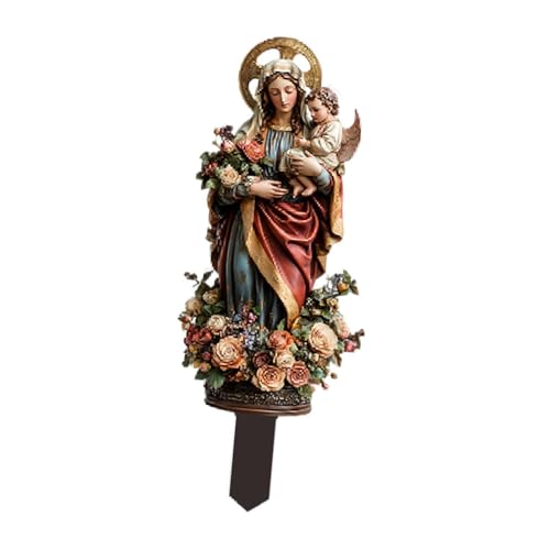 KiBcsLic Gartenstecker mit Religiöser Figur, 2D Acrylschild für Den Innen Und Außenbereich, Mutter Und Kind KiBcsLic Gartenstecker mit Religiöser Figur, 2D Acrylschild für Den Innen Und Außenbereich, Mutter Und Kind von KiBcsLic