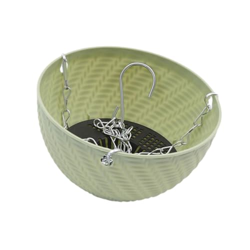 KiBcsLic Hängeampel Pflanztopf Blumenampel Pflanzgefäß aus Leichtem PP Material mit Wasserreservoir Und Drainageloch für die Dekoration von Garten Terrasse, Grün von KiBcsLic