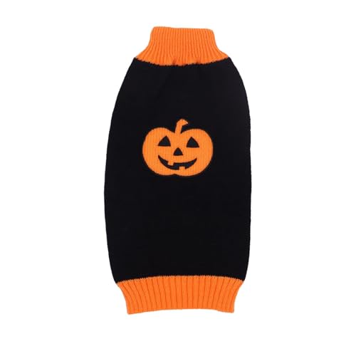 KiBcsLic Halloween Hundepullover, Haustierkostüm, Strickwaren, Kürbiskleidung für Bühnenauftritte, Winterverkleidung, M KiBcsLic Halloween Hundepullover, Haustierkostüm, Strickwaren, Kürbiskleidung für Bühnenauftritte, Winterverkleidung, M von KiBcsLic