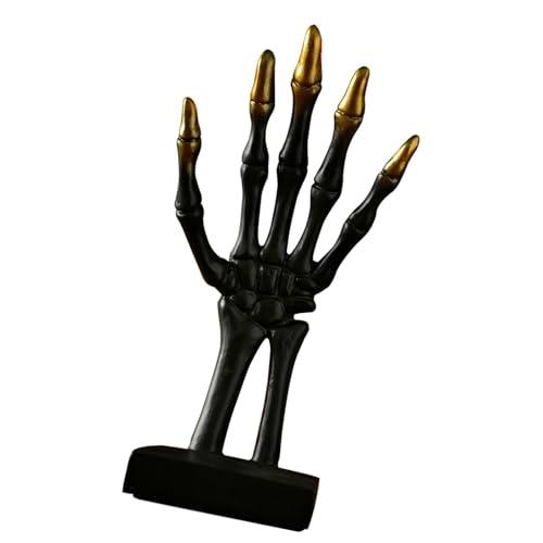 KiBcsLic Halloween Statue Aus Kunstharz mit Totenkopf Hand, Gruselig, Realistische Knochenstruktur, 9,5 X 8 X 19 cm KiBcsLic Halloween Statue Aus Kunstharz mit Totenkopf Hand, Gruselig, Realistische Knochenstruktur, 9,5 X 8 X 19 cm von KiBcsLic