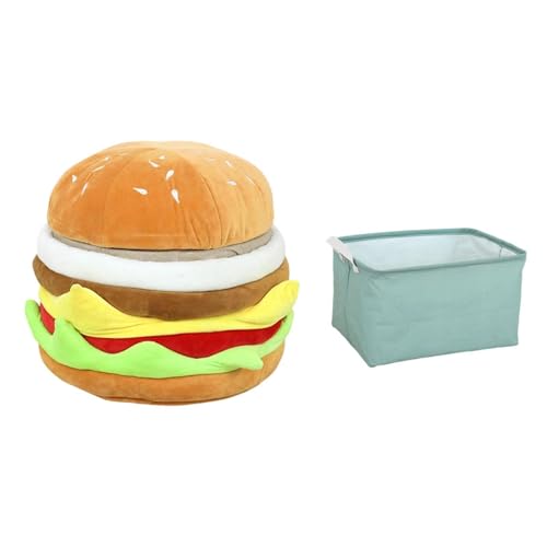 KiBcsLic Hamburger Hocker Ottomane Sitzhocker Schuhbank Aufbewahrungstruhe Als Originelles Möbelstück mit Stauraumfunktion Und Weicher Oberfläche für Schla, Braun KiBcsLic Hamburger Hocker Ottomane Sitzhocker Schuhbank Aufbewahrungstruhe Als Originelles Möbelstück mit Stauraumfunktion Und Weicher Oberfläche für Schla, Braun von KiBcsLic