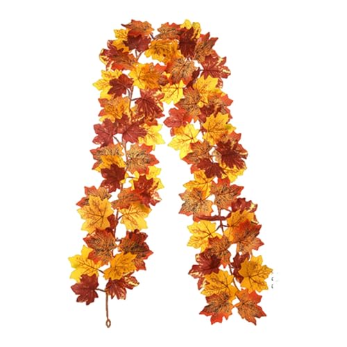 KiBcsLic Herbstblattkranz, Herbstdeko, Geschenk, Künstlich, Dekorativ, Party, Herbstkulisse, Erntedank, Girlande, Style A von KiBcsLic