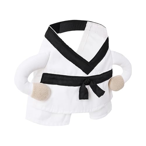 KiBcsLic Hunde-Outfit im Taekwondo-Stil, Verkleidung für Partys, Welpenbekleidung, S von KiBcsLic