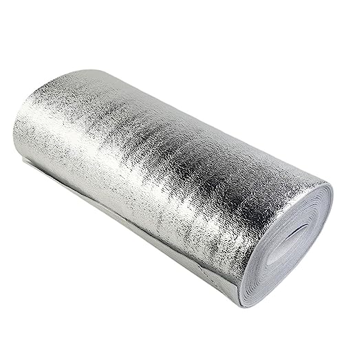 KiBcsLic Isolierfolie Isolierung Heizkörper Fenster Aluminiumfolie Schaumstoffpolster Schutz Dekoration Reflektor Heizkörper Reflektierende Folie Isolierfolie, 30cmx5M von KiBcsLic