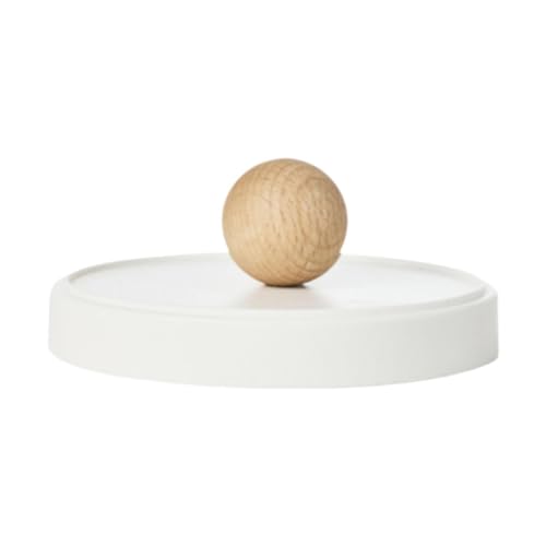KiBcsLic Kaffeebecher Abdeckung, Teetassendeckel, Staubdicht, 10 cm, Getränkebecher Abdeckung, Wiederverwendbarer Becherdeckel für Büro, Winter, Outdoor, Pende, Weiß von KiBcsLic