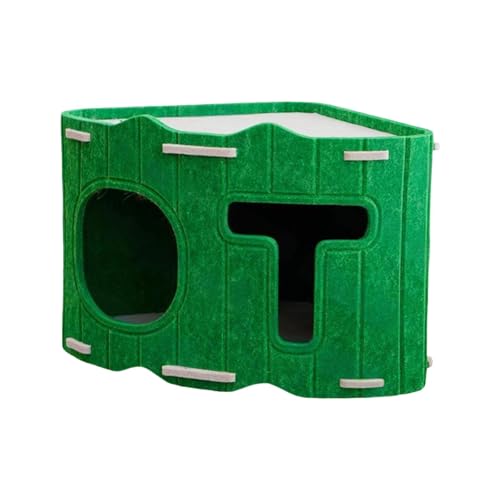 KiBcsLic Katzenbett Haus Tunnel Kombination, Einfach zu Montieren, Gemütliches, Robustes, Atmungsaktives Katzenhaus, Kätzchenbett Zum Verstecken, Ausruhen, GrÜn KiBcsLic Katzenbett Haus Tunnel Kombination, Einfach zu Montieren, Gemütliches, Robustes, Atmungsaktives Katzenhaus, Kätzchenbett Zum Verstecken, Ausruhen, GrÜn von KiBcsLic