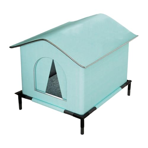 KiBcsLic Katzenhaus für Draußen Wärmendes Tierzelt Wetterfester Unterschlupf Erhöhtes Katzenbett mit Geschlossener Zeltstruktur Schützt vor Kälte für Balkon T, S KiBcsLic Katzenhaus für Draußen Wärmendes Tierzelt Wetterfester Unterschlupf Erhöhtes Katzenbett mit Geschlossener Zeltstruktur Schützt vor Kälte für Balkon T, S von KiBcsLic