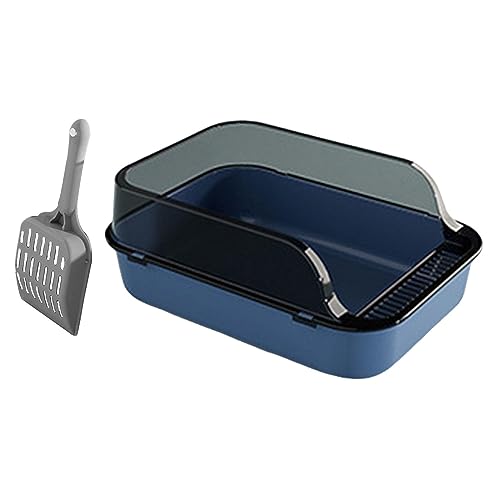 KiBcsLic Katzentoilette mit Offener Oberseite, Kätzchentoilette, Großer Katzensandkasten, Heimtierbedarf, Katzenstreubehälter, Langlebige Katzentoilette, Blau KiBcsLic Katzentoilette mit Offener Oberseite, Kätzchentoilette, Großer Katzensandkasten, Heimtierbedarf, Katzenstreubehälter, Langlebige Katzentoilette, Blau von KiBcsLic