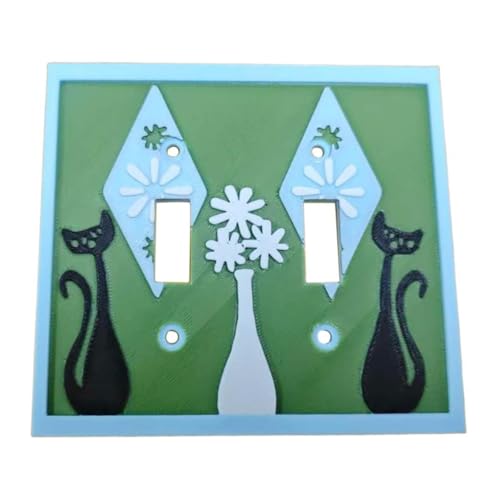 KiBcsLic Kippschalter Wandplatte, Lichtschalter Abdeckplatte, Frontplatte in Katzenform, Ersatz Steckdosenabdeckung für Wohnzimmer, GrÜn KiBcsLic Kippschalter Wandplatte, Lichtschalter Abdeckplatte, Frontplatte in Katzenform, Ersatz Steckdosenabdeckung für Wohnzimmer, GrÜn von KiBcsLic