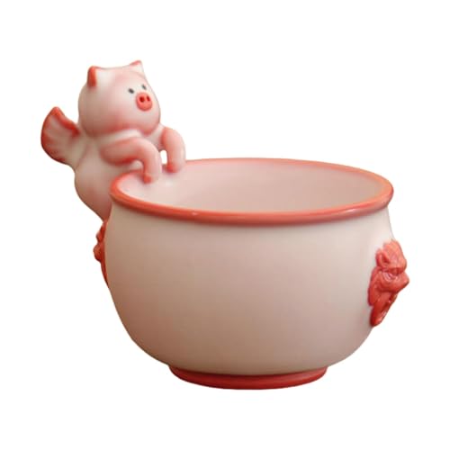 KiBcsLic Kreative, Unregelmäßig Geformte Teetasse mit Blumenmuster Und Teekanne für Den Heimgebrauch, 9.5 X 5.4 cm von KiBcsLic