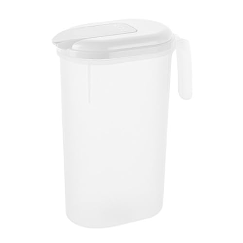 KiBcsLic Krug mit Deckel Cold Brew Wasserkocher Wasserkrug Getränkebehälter für Eistee Milch Limonade Getränkerestaurant, 2.2 Liter von KiBcsLic