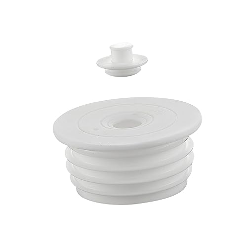 KiBcsLic Küche Badezimmer Abflussrohr Kanalisation Dichtungsring Dichtungsstopfen, Mehrschichtgewinde Und Flexibel, 70–75 mm Weiß von KiBcsLic