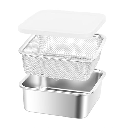 KiBcsLic Küchensiebschüssel, Edelstahl-Nudelsieb, Siebschüssel mit verstärktem Rahmen, Rührschüsseln, Küchensieb-Abtropfhilfe zum Abtropfen von Nudeln, Waschen von Gemüse, Obst und Reis, 2000 ML KiBcsLic Küchensiebschüssel, Edelstahl-Nudelsieb, Siebschüssel mit verstärktem Rahmen, Rührschüsseln, Küchensieb-Abtropfhilfe zum Abtropfen von Nudeln, Waschen von Gemüse, Obst und Reis, 2000 ML von KiBcsLic