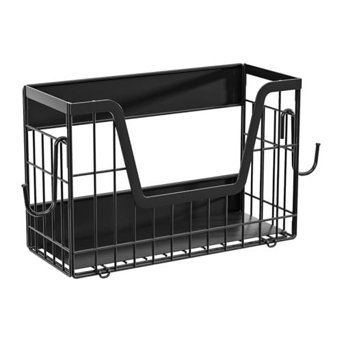 KiBcsLic Kühlschrank Seitenregal Organizer, Mehrzweck Metallkorb, Gewürzregal für Küche, Haushalt, Schrank, Metalloberfläche, Schwarz KiBcsLic Kühlschrank Seitenregal Organizer, Mehrzweck Metallkorb, Gewürzregal für Küche, Haushalt, Schrank, Metalloberfläche, Schwarz von KiBcsLic