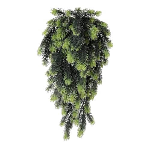 KiBcsLic Künstliche Hängepflanze, Weihnachtsgirlande, Weihnachtsdekor, Winterkranz für Garten, Partys, Haustür, Doppelt Grün KiBcsLic Künstliche Hängepflanze, Weihnachtsgirlande, Weihnachtsdekor, Winterkranz für Garten, Partys, Haustür, Doppelt Grün von KiBcsLic