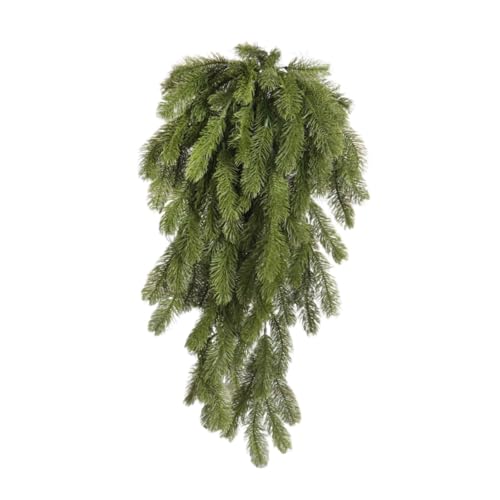 KiBcsLic Künstliche Hängepflanze, Weihnachtsgirlande, Weihnachtsdekor, Winterkranz für Garten, Partys, Haustür, GrÜn KiBcsLic Künstliche Hängepflanze, Weihnachtsgirlande, Weihnachtsdekor, Winterkranz für Garten, Partys, Haustür, GrÜn von KiBcsLic