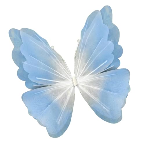 KiBcsLic Künstliche Schmetterlingsdekoration, Foto Requisiten, DIY, Großer Schmetterling, Wohnzimmer Hochzeitsdekoration, Hellblauer Farbverlauf KiBcsLic Künstliche Schmetterlingsdekoration, Foto Requisiten, DIY, Großer Schmetterling, Wohnzimmer Hochzeitsdekoration, Hellblauer Farbverlauf von KiBcsLic
