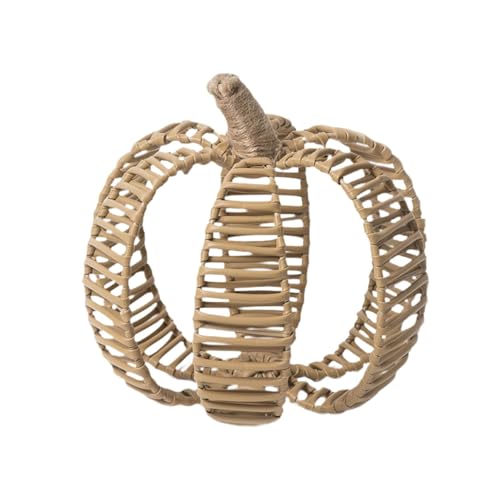 KiBcsLic Kürbisfigur Künstlicher Rattan Kürbis Handgewebte Dekofigur Tischornament Herbstskulptur aus Pp Eisen für Wohnzimmer Schlafzimmer Studie Hochzeit, 20cmx18.5cm KiBcsLic Kürbisfigur Künstlicher Rattan Kürbis Handgewebte Dekofigur Tischornament Herbstskulptur aus Pp Eisen für Wohnzimmer Schlafzimmer Studie Hochzeit, 20cmx18.5cm von KiBcsLic