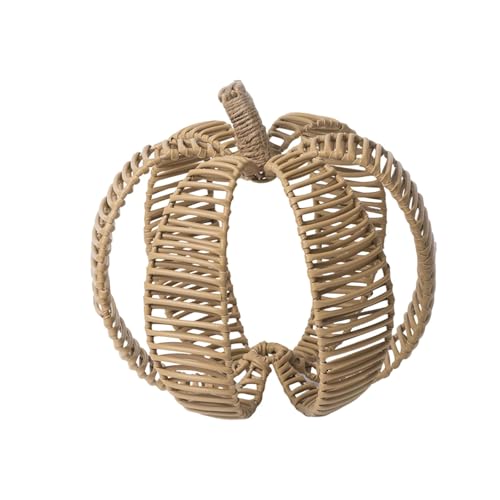 KiBcsLic Kürbisfigur Künstlicher Rattan Kürbis Handgewebte Dekofigur Tischornament Herbstskulptur aus Pp Eisen für Wohnzimmer Schlafzimmer Studie Hochzeit, 25cm X 24cm KiBcsLic Kürbisfigur Künstlicher Rattan Kürbis Handgewebte Dekofigur Tischornament Herbstskulptur aus Pp Eisen für Wohnzimmer Schlafzimmer Studie Hochzeit, 25cm X 24cm von KiBcsLic