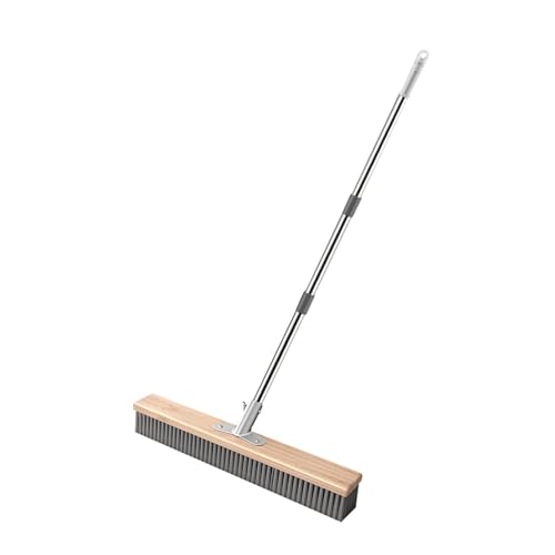 KiBcsLic Langlebige Edelstahl Bürste mit Holzgriff Zur Reinigung von Beton Fliesen Und Großen Flächen mit Stabilem Stiel für Innen Und Außenbereich, 50cm KiBcsLic Langlebige Edelstahl Bürste mit Holzgriff Zur Reinigung von Beton Fliesen Und Großen Flächen mit Stabilem Stiel für Innen Und Außenbereich, 50cm von KiBcsLic