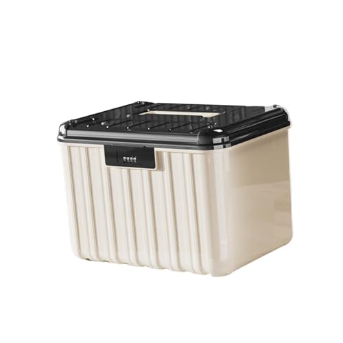 KiBcsLic Lockbare Aufbewahrungsbox Organizer Lagerbehälter Faltbar mit Deckel Und Zahlenschloss für Spielzeuge Bücher Büroartikel Kleidung für Kinderzimmer Arb, 36.2 X 28.5 X 25.7 von KiBcsLic