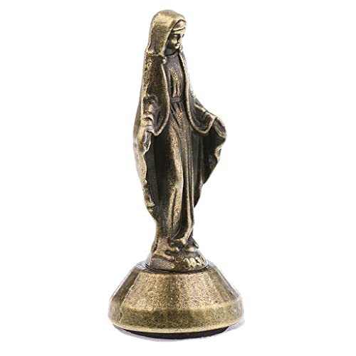 KiBcsLic Madonnenstatue Marienfigur Religiöse Statue Kleine Dekofigur Als Schutzpatronin Skulptur Aus Legierung mit Selbsthaftendem Boden für Auto Und Zuha, Bronze KiBcsLic Madonnenstatue Marienfigur Religiöse Statue Kleine Dekofigur Als Schutzpatronin Skulptur Aus Legierung mit Selbsthaftendem Boden für Auto Und Zuha, Bronze von KiBcsLic