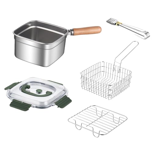 KiBcsLic Mini Fritteuse, Nudel Und Milchtopf mit Griff, Multifunktionaler Kochtopf KiBcsLic Mini Fritteuse, Nudel Und Milchtopf mit Griff, Multifunktionaler Kochtopf von KiBcsLic