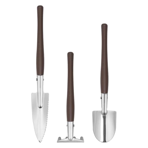 KiBcsLic Mini-Gartengeräte, ergonomisches Set mit Kelle und Rechen für Pflanzen im Topf von KiBcsLic