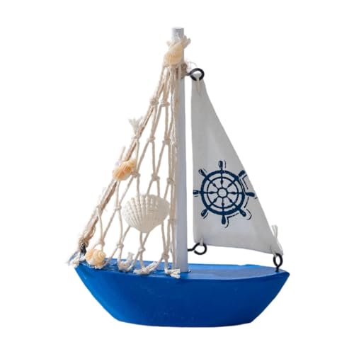 KiBcsLic Mini Segelboot Modell, Dekoratives Kunstwerk für Bücherregal Und Party Setup, Dunkelblau KiBcsLic Mini Segelboot Modell, Dekoratives Kunstwerk für Bücherregal Und Party Setup, Dunkelblau von KiBcsLic