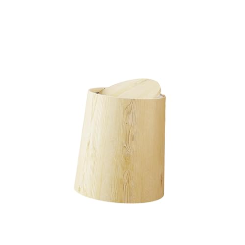 KiBcsLic Mülleimer Abfallbehälter Papierkorb Müllbehälter Als Dekoratives Holz Imitat Standfeste Und Langlebige Konstruktion Aus PP für Küche Wohnzimmer Und B, 23.5 cm X 23.5 cm X von KiBcsLic