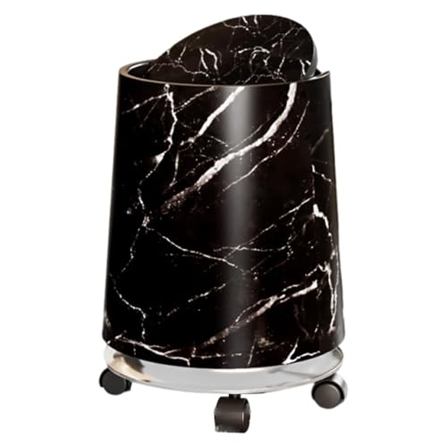 KiBcsLic Mülleimer Marmor Abfallbehälter Papierkorb Abfalleimer mit Inneneinsatz Pflegeleichtes Doppelwand Design Pp für Badezimmer Arbeitsbereich W, Black M KiBcsLic Mülleimer Marmor Abfallbehälter Papierkorb Abfalleimer mit Inneneinsatz Pflegeleichtes Doppelwand Design Pp für Badezimmer Arbeitsbereich W, Black M von KiBcsLic