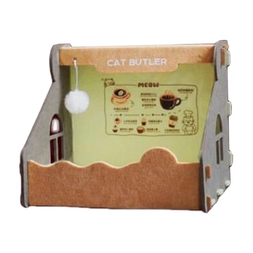 KiBcsLic Niedliches Katzenbett für Den Innenbereich mit Ballspielzeug, Bequem, Atmungsaktiv, rutschfest, Dekorativ, Haustierbedarf, Katzenhaus, Braun KiBcsLic Niedliches Katzenbett für Den Innenbereich mit Ballspielzeug, Bequem, Atmungsaktiv, rutschfest, Dekorativ, Haustierbedarf, Katzenhaus, Braun von KiBcsLic