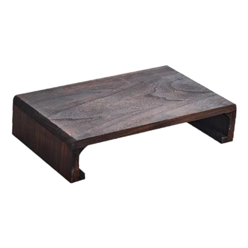 KiBcsLic Niedriger Hocker Aus Holz, Elegante Rechteckige Fußstütze unter Dem Schreibtisch für Schreibtisch, Tatami Couch von KiBcsLic
